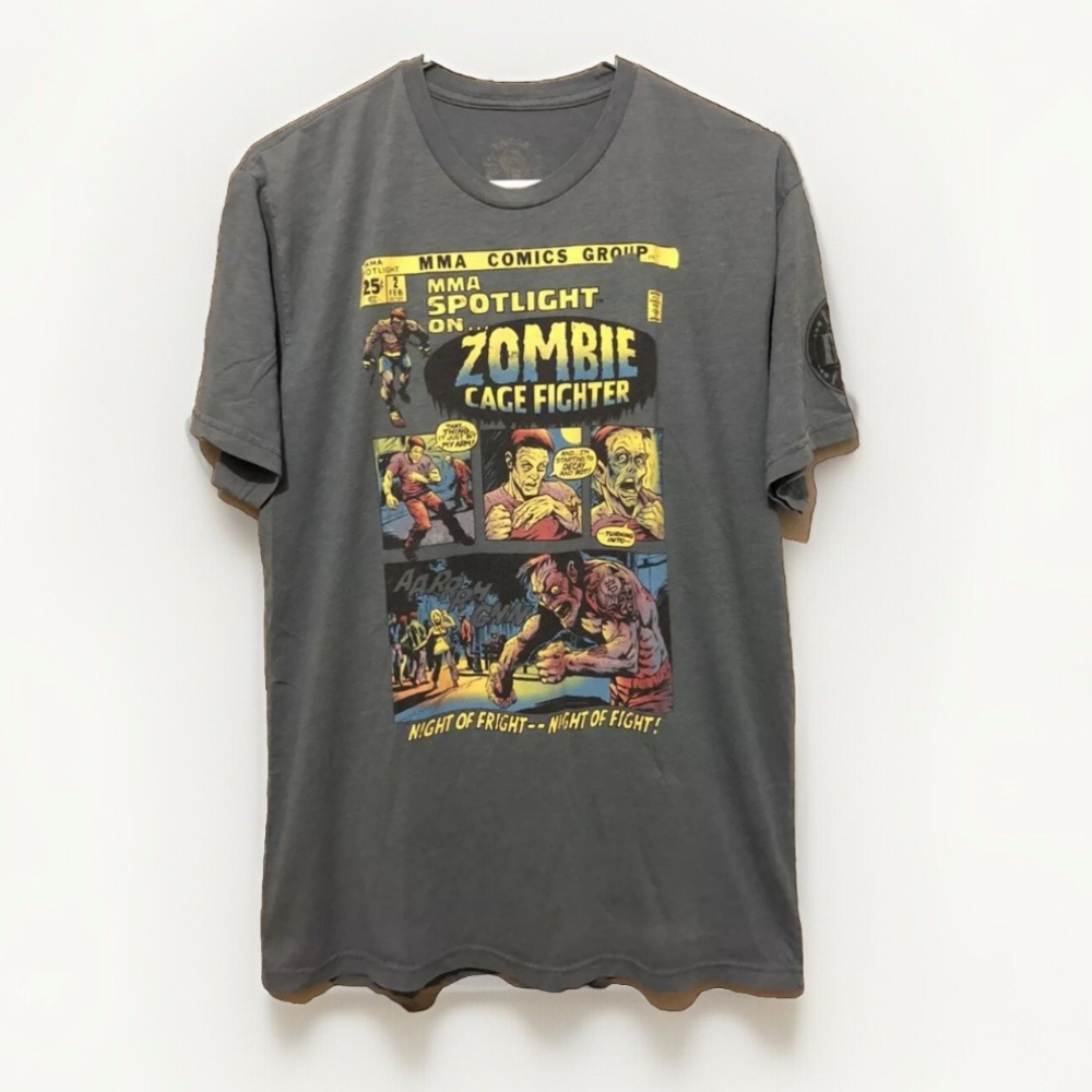 MMA Comics Group Zombie Cage Fighter NIGHT of Fright T-Shirt - LRG EUC